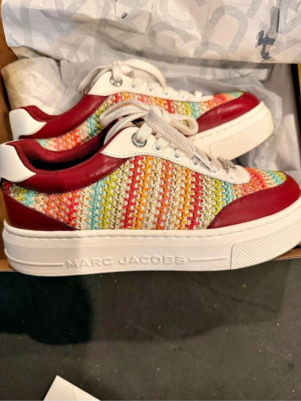 Marc Jacobs The Bold Logo Platform Sneaker Platform Sneakers in White &